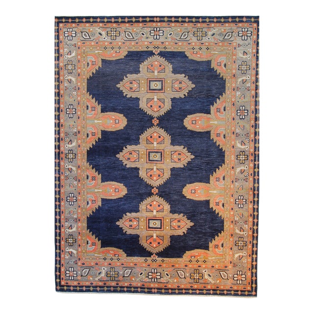 Samara Rug, Navy Blue 5x8 For Sale