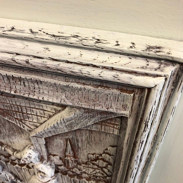 Wood 1920s Antique Hand Carved German Trunk For Sale - Image 7 of 13