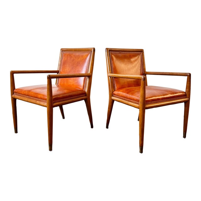 Th Robsjohn-Gibbings Krug Arm Chairs - a Pair For Sale