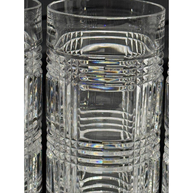 Ralph Lauren Late 20th Century Ralph Lauren Glen Plaid Crystal Highball Beverage Glasses - Set of 4 For Sale - Image 4 of 7