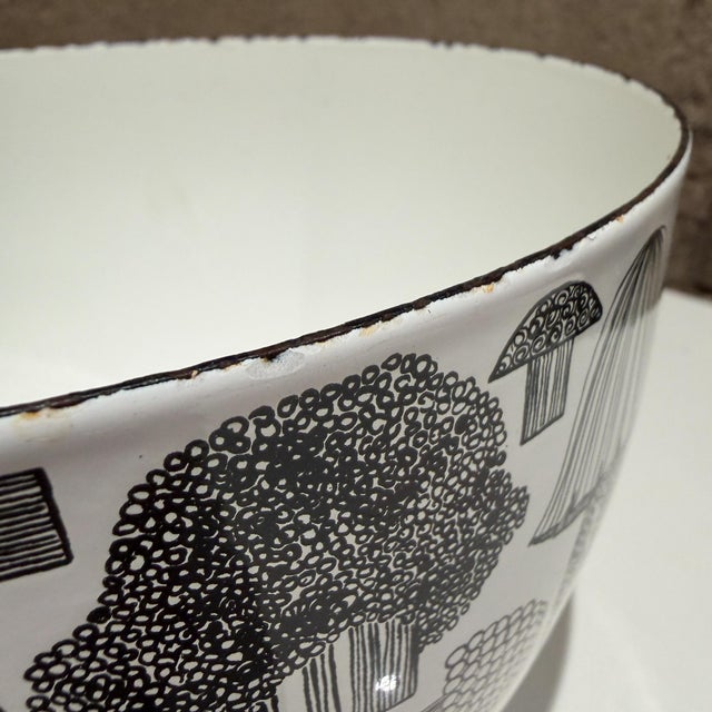 Metal Finel Arabia Tatti Mushroom Bowl Enamelware Kaj Franck Esteri Tomula For Sale - Image 7 of 10