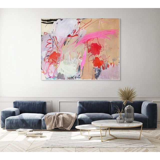 Abstract Contemporary Abstract Acrylic on Canvas "Godspeed" by Macha Poynder For Sale - Image 3 of 4