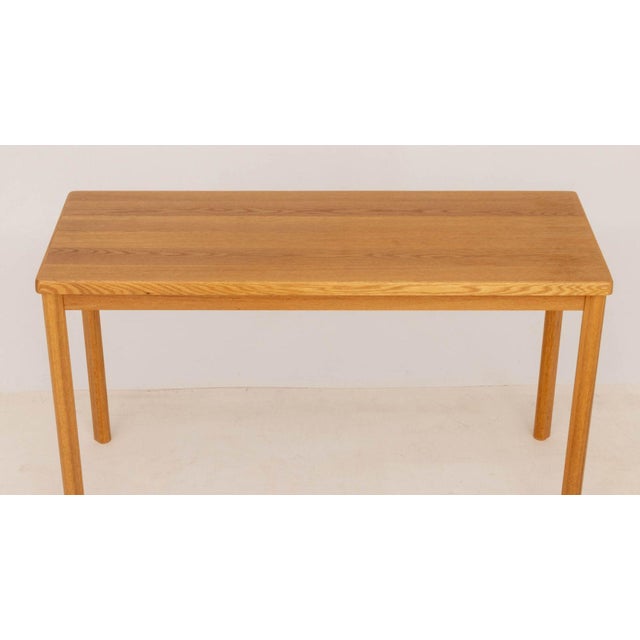 Modern Oak Console Table. 28.5" H x 49" W x 18.5" D. Provenance: From a Long Island, New York Estate.