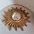 Sun mirror in golden resin / 20cm mirror dimension
