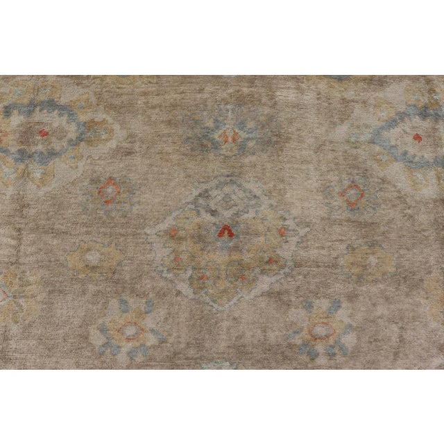 Large Turkish Oushak Rug in Neutral Colors All-Over Design 16'2" X21' For Sale - Image 14 of 17