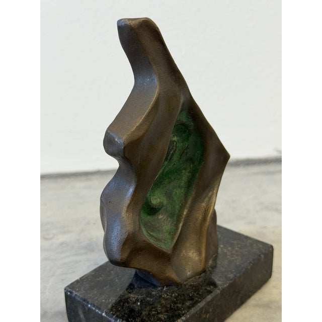 Bronze Mid-Century Brazilian Modern Abstract Bronze Sculpture on Granite Base, 1960s For Sale - Image 8 of 12