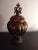 1960s Bohemia Czech Republic Hand Painted Glass Lidded Urn For Sale - Image 9 of 10
