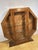 Art deco vintage brocante walnut hexagonal display cabinet – 1920–1930. Striking geometric design|elegant display...