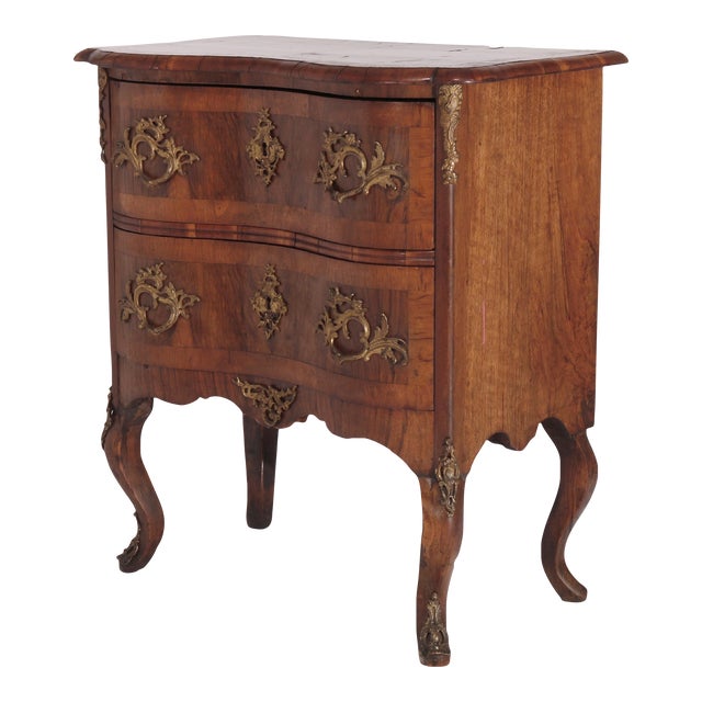 Antique Italian Kingwood, Satinwood & Burl Chest with Ormolu Mounts Late 18th Century For Sale