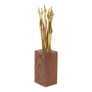 Cast Brass Figurative Sculpture by Aharon Bezalel