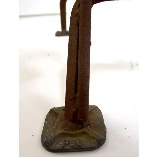 Folky Fireplace Grate With Horseshoe Decorations For Sale - Image 4 of 6