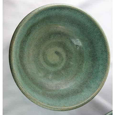 Green Earthenware Mixing Bowls- Set of 4 For Sale In Saint Louis - Image 6 of 12