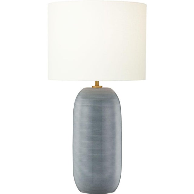 Hable by Visual Comfort Studio Fanny Slim Table Lamp in Frosted Anglia Blue For Sale In Greenville, SC - Image 6 of 6