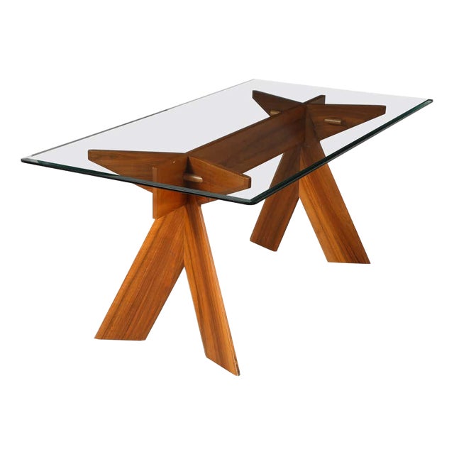 Italian La Piana Dining Table attributed to Alfredo Simonit and Del Piero for Bross, 1982 For Sale