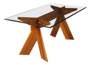 Italian La Piana Dining Table attributed to Alfredo Simonit and Del Piero for Bross, 1982