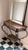 French 1980s Louis XVI Style Cast Metal Console Table With Breccia Marble Top For Sale - Image 3 of 9