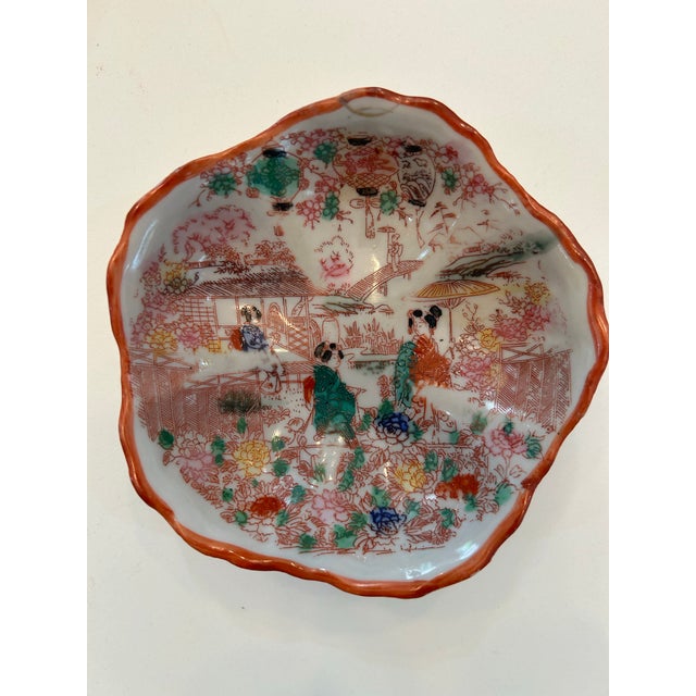 Early 20th Century Vintage Japanese Eggshell Porcelain Kutani Geisha Tea Set- 26 Pieces For Sale - Image 5 of 12