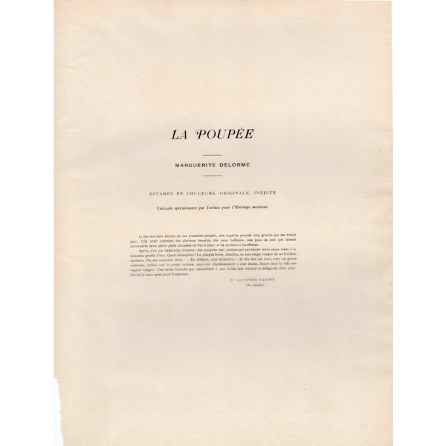 Marguerite Delorme, La Poupée, Nude, 1899, Original Lithograph For Sale - Image 6 of 9