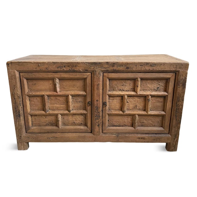 Early 20th Century Antique Brick Elm Sideboard For Sale - Image 5 of 10