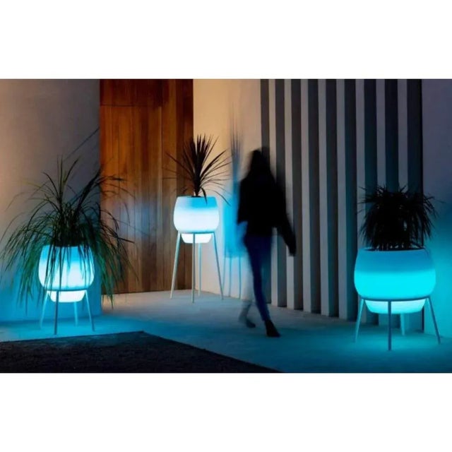 Lace Grey Planter by Mowee For Sale - Image 6 of 8