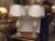 Vintage Opaline and Gold Murano Lamps With Lucite Bases - a Pair For Sale - Image 4 of 10