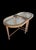 1970s Vintage Hollywood Regency Iron Bronze Faux Bamboo Convertible Oval Coffee/sideTable For Sale - Image 5 of 13