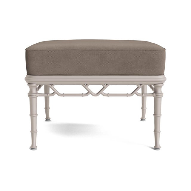 Brown Jordan Brown Jordan Calcutta Ottoman, Dove frame with Fusion Taupe fabric For Sale - Image 4 of 11