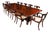 Antique 19th Century George IV Regency Twin Pedestal Dining Table & Chairs, Set of 13 For Sale