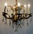 Palwa Brass Lead Crystal Six Liight Chandelier 6 Lights from Palwa, 1960s For Sale - Image 11 of 15