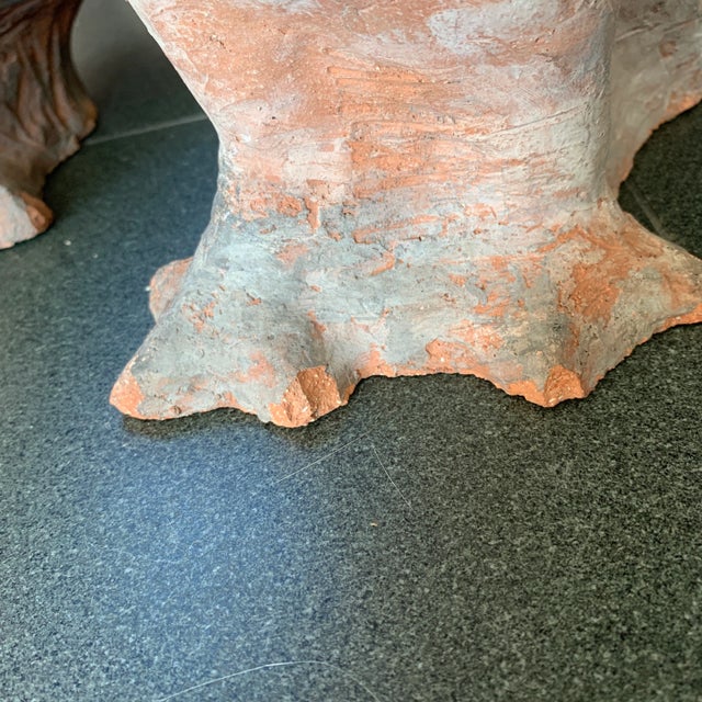 Mid 20th Century Decorative Terra Cotta Pigeon Set - Set of 2 For Sale - Image 4 of 9