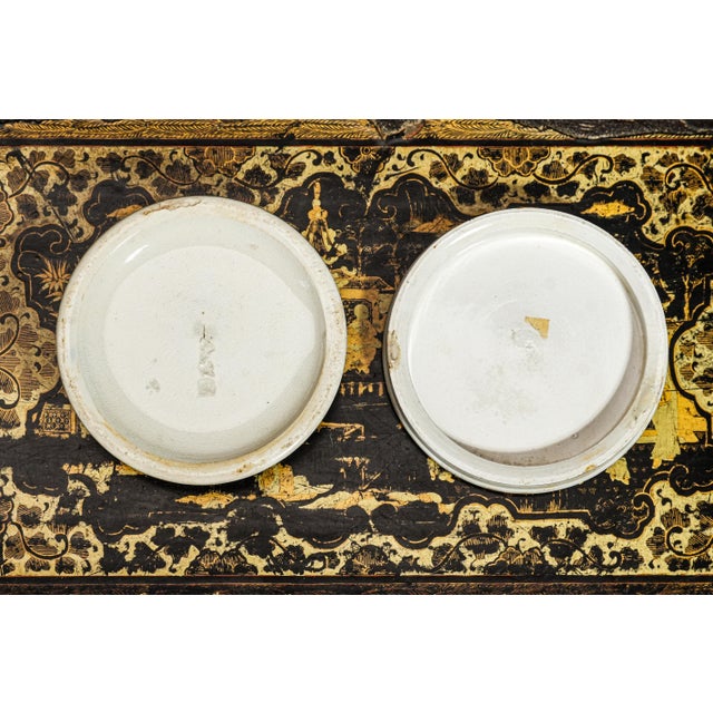 19th Century Nice Large Thornton's Anthracoline Toothpaste Porcelain Lidded Jar Advertising Bathroom Vanity Home Decor For Sale - Image 11 of 11