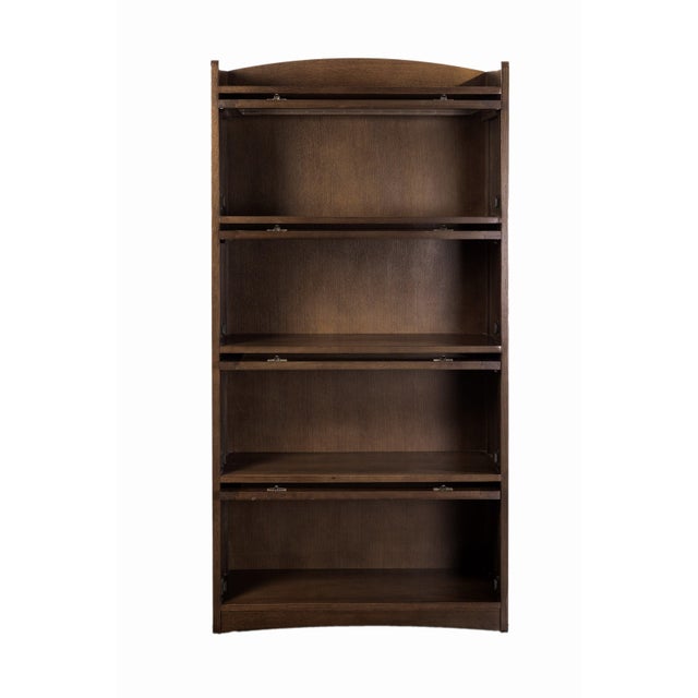Mission Quarter Sawn Oak 4 Stack Barrister Bookcase - Micheal Cherry For Sale - Image 13 of 15