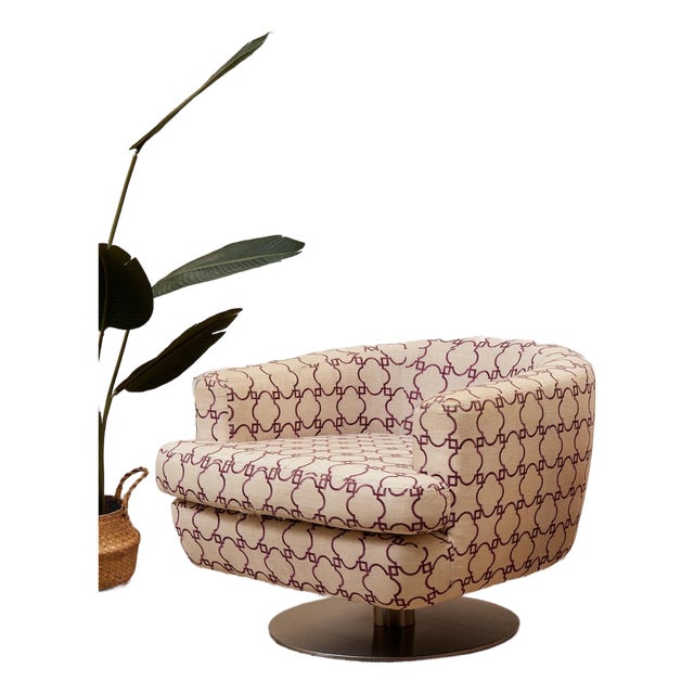 Vintage Geometric Club Chair For Sale