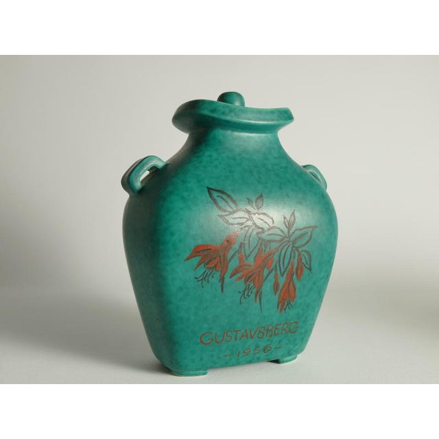 Art Deco Green Lidded Vase by Wilhelm Kåge for Gustavsberg, 1956 For Sale - Image 15 of 18