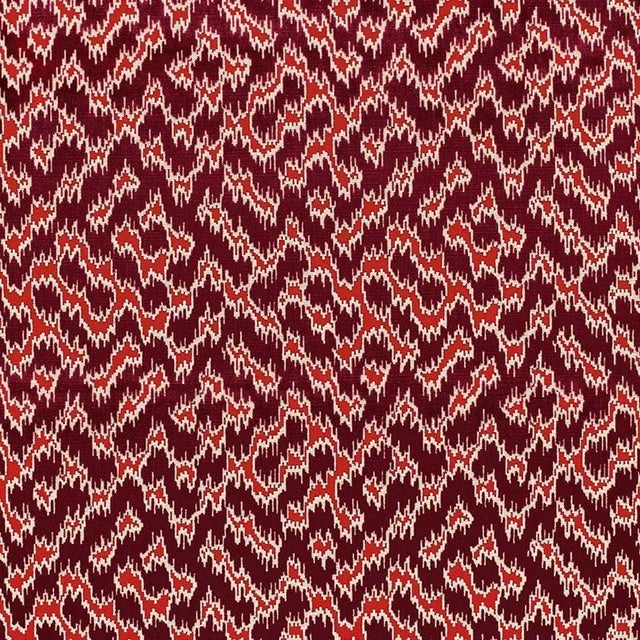 Schumacher Serenissimo Velvet Fabric in Rouge For Sale