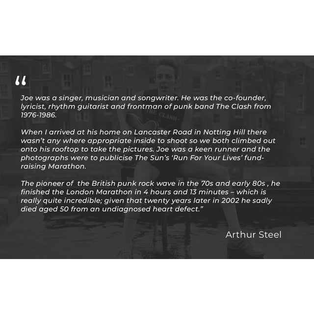 Joe Strummer of The Clash, Notting Hill, London, 1983 Renowned British photojournalist Arthur Steel has spent decades...