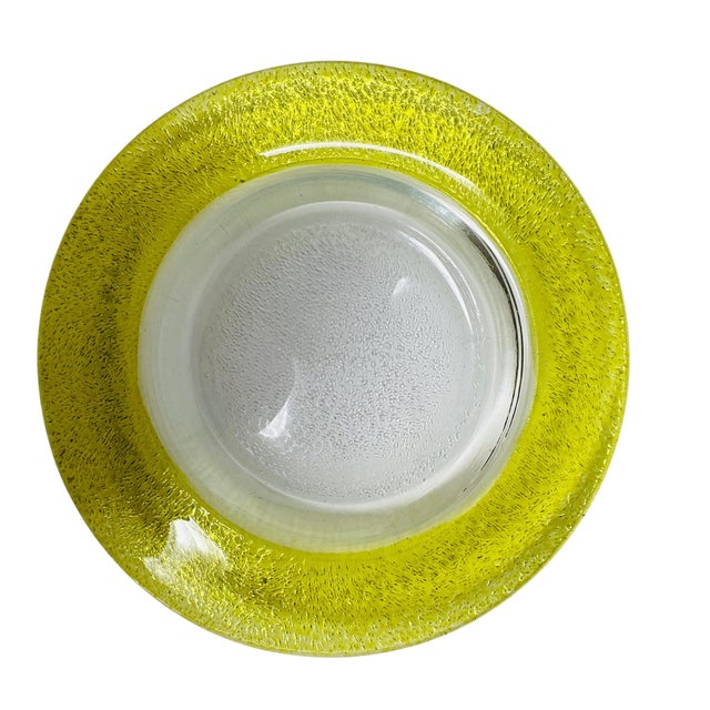 Vintage 80s Mexican Glass Bread Plates - Set of 6 Colorful Textured Rim 5.25" Small Appetizer Side Dishes - Fused Glass For Sale - Image 14 of 18