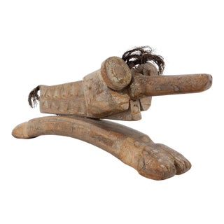 Jochanan Ben Yaakov, Brutalist German Israeli Hand Carved Wooden Dada Sculpture Ben Yaakov For Sale