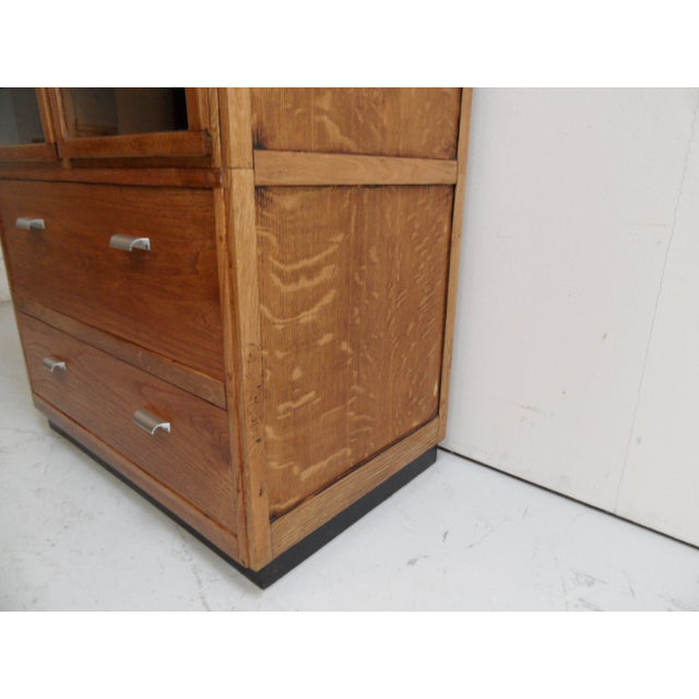 Wood Vintage Dutch Shop Display Cabinet with Drawers, 1950s For Sale - Image 7 of 15