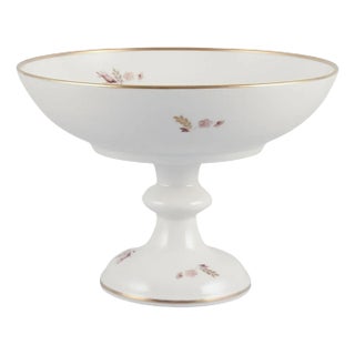 Brown Rose Centerpiece with Gold Edge from Royal Copenhagen, 1980s For Sale