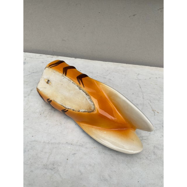Large French Majolica Cicada Wall Pocket Circa 1950 For Sale - Image 4 of 4
