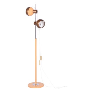Mid-Century Floor Lamp in Metal attributed to Drukov, Czech, 1970s For Sale