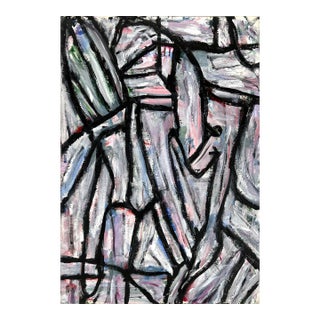 Bay Area Abstract Expressionist Oil on Illustration Board Honora Berg Berkeley by Honora Berg For Sale