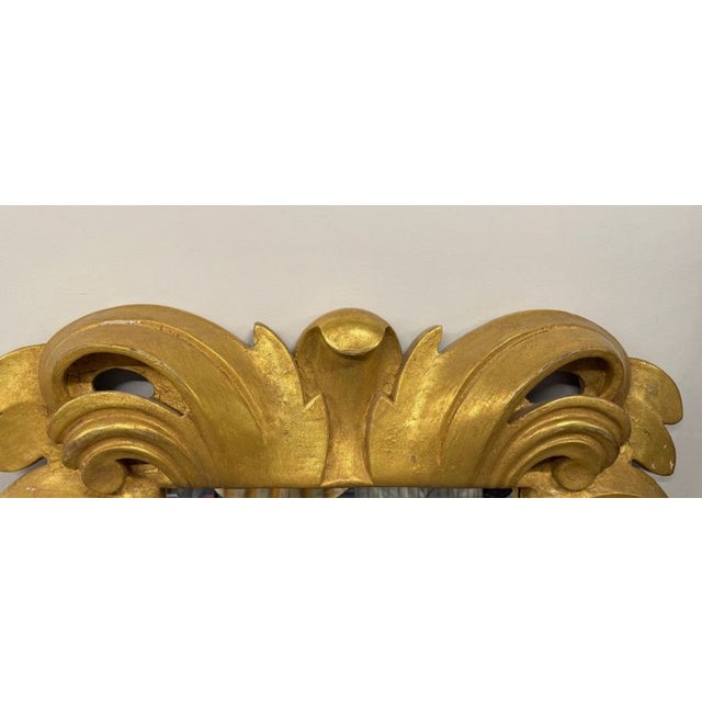 Late 20th Century Ornate Gold Leaf Carved Mirror For Sale - Image 4 of 5