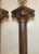 Folk Art Pair of Antique 1800's Carved Wood Figural Sculpture Architectural Salvage Lamps For Sale - Image 3 of 12