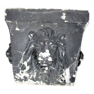 1920s Vintage Concrete Lion Planter For Sale