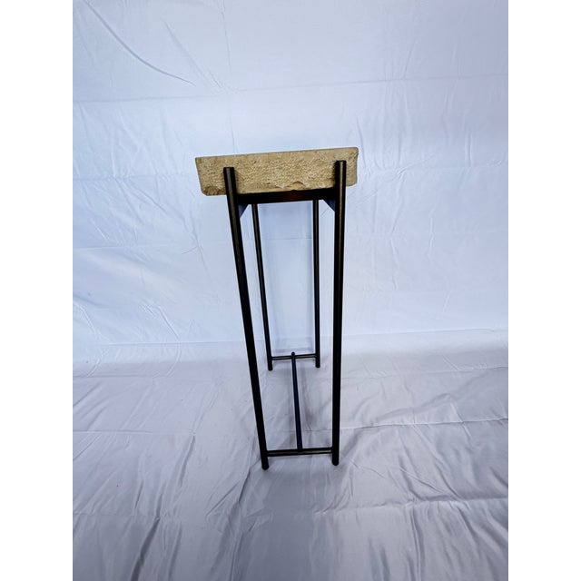 Printing Stone Side Table For Sale - Image 4 of 6