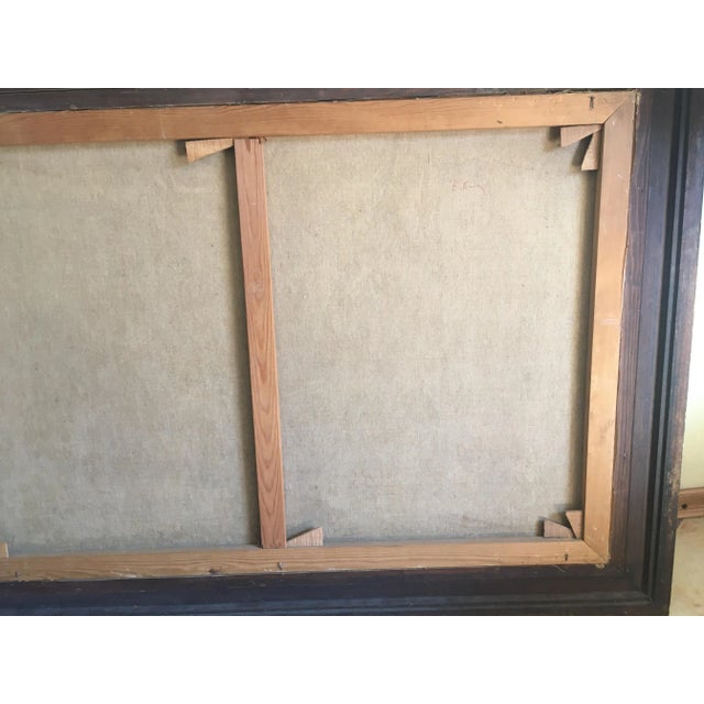 Large Forest Oil Painting on Canvas, 1950 For Sale - Image 9 of 13