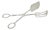 Vintage Silver Plated Faux Bamboo Scissor Style Pastry Cake Serving Tongs For Sale