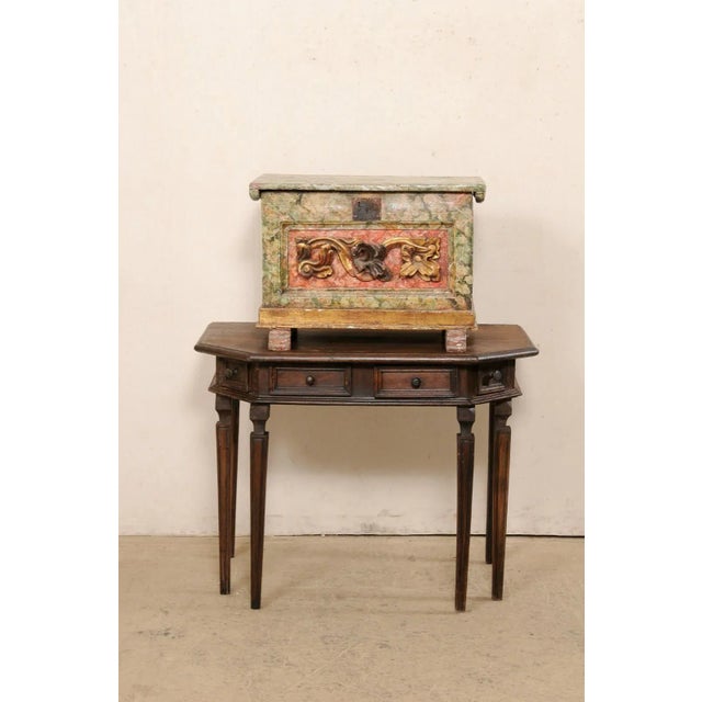 Italian 18th Century Venetian Wood Box with Original Finish For Sale - Image 3 of 12